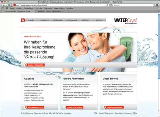 Bild: Alles neu macht der Mai - WATERCryst relaunched seine Website