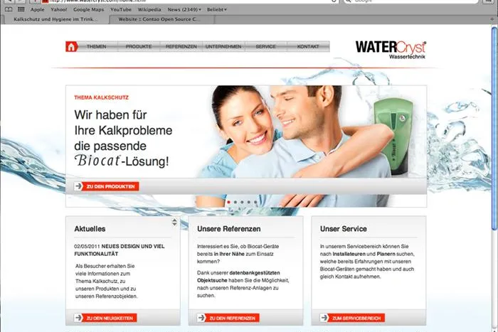 Alles neu macht der Mai - WATERCryst relaunched seine Website Bild: Alles neu macht der Mai - WATERCryst relaunched seine Website