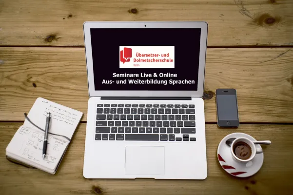 Bild: Online-Infoabend Sprachen am 13.6.2024 über digitale Aus- und Weiterbildungen: Live & Online