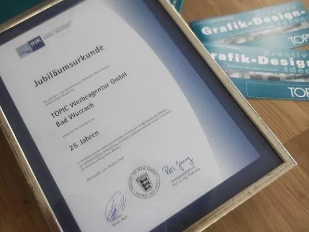 Bild: TOPIC Werbeagentur GmbH feiert 25jähriges Firmenjubiläum