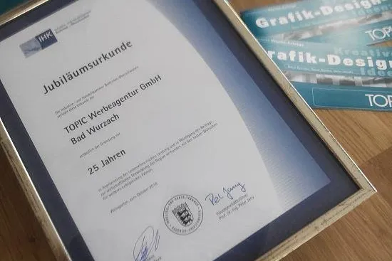 Bild: TOPIC Werbeagentur GmbH feiert 25jähriges Firmenjubiläum