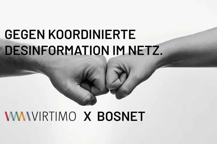 Bild: Gemeinsam gegen Desinformation: Virtimo AG und Projektpartner starten das Forschungsprojekt BOSNET