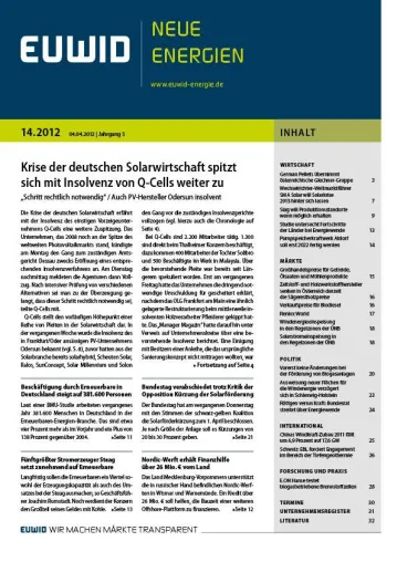 Krise der deutschen Solarwirtschaft spitzt sich mit Insolvenz von Q-Cells weiter zu Bild: Krise der deutschen Solarwirtschaft spitzt sich mit Insolvenz von Q-Cells weiter zu