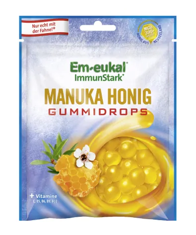 Em-eukal ImmunStark* Manuka Honig – mit dem Plus für das Immunsystem Bild: Em-eukal ImmunStark* Manuka Honig – mit dem Plus für das Immunsystem