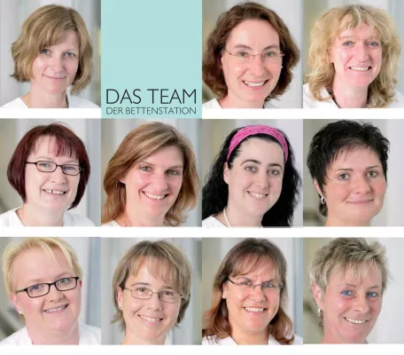 Bild: Das Team „Bettenstation“ der Emma Klinik Seligenstadt will „Hessisches Klinikteam 2009“ werden