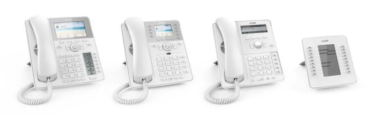 Die neuen weißen IP-Telefone von Snom sind echte Design-Statements.