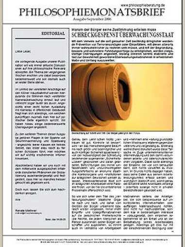 Bild: Kostenloser Monatsbrief für Philosophie: Ausgabe September jetzt erhältlich