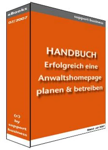 Bild: Ein Handbuch zur Erstellung von Anwaltshomepages
