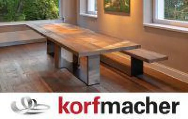 Korfmacher Holzverarbeitung fertigt den Maßtisch für die "Zukunft des Wohnens". Bild: Korfmacher Holzverarbeitung fertigt den Maßtisch für die "Zukunft des Wohnens".