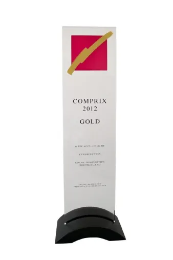 Bild: Triple Gold. Der COMPRIX Award geht erneut an cyperfection und Roche Diagnostics