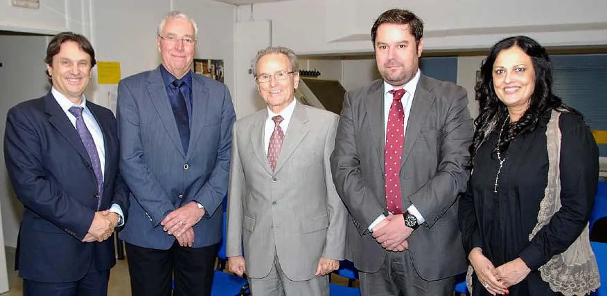 Isofix-Generaldirektor David Yanguas, Jan van Walraven, geschäftsführender Gesellschafter der Walrav