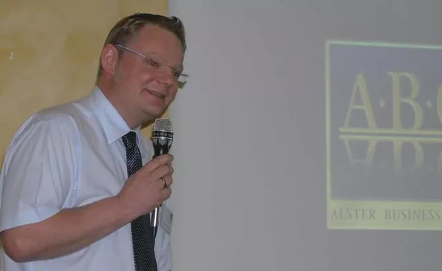Bild: Sven Höppner beim A.B.C. - Netzwerke sind für den Mittelstand überlebenswichtig