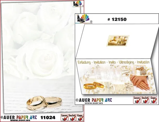 Hochzeitskarten, Hochzeitseinladungen und Dankeskarten nach der Hochzeit von Auer Paper Art Bild: Hochzeitskarten, Hochzeitseinladungen und Dankeskarten nach der Hochzeit von Auer Paper Art