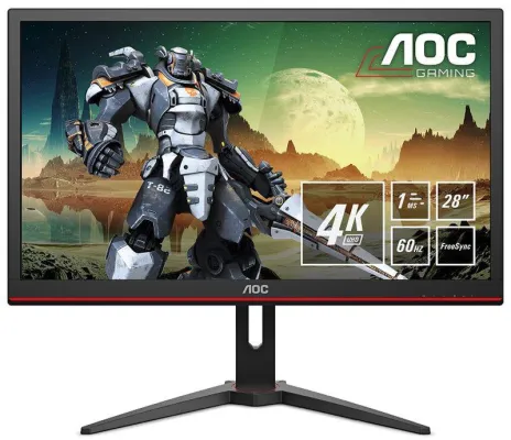 Bild: Für verschärftes Spielvergnügen: Der neue 4K-Gaming-Monitor von AOC mit 1 ms Reaktionszeit und AMD FreeSync