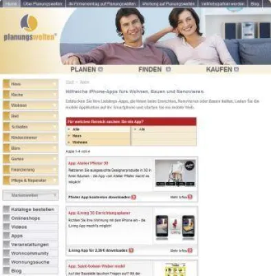 Bild: planungswelten.de präsentiert neuen App-Bereich