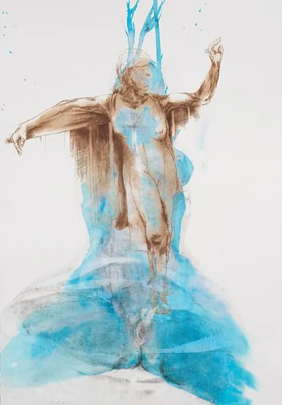 Claudia Schmidt, Zeyno Arcan, ImZwischenRaum5, Montage in Mischtechnik, Unikat, 170x120cm, 2009