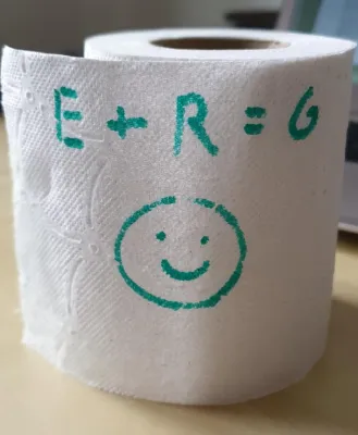 Bild: Viele Sorgen, viel Klopapier (Die ERfolGs-Formel für Gelassenheit)