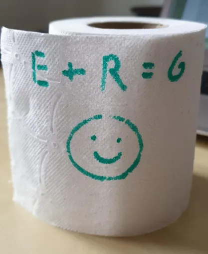Bild: Viele Sorgen, viel Klopapier (Die ERfolGs-Formel für Gelassenheit)