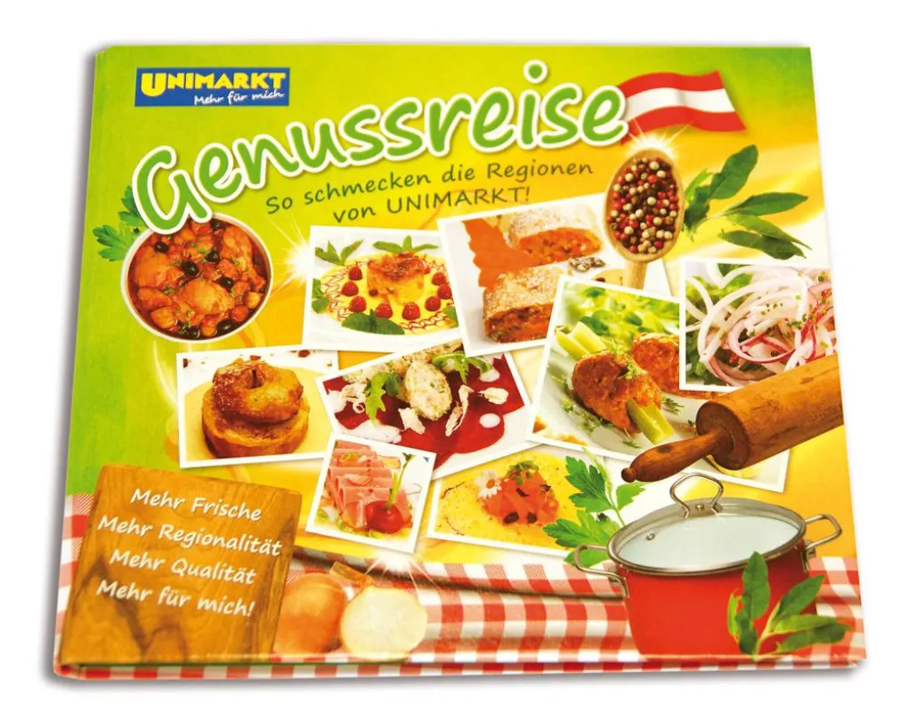 Unimarkt lädt mit der Rezept-Sammelpromotion zu einer Genussreise durch heimische Regionen ein