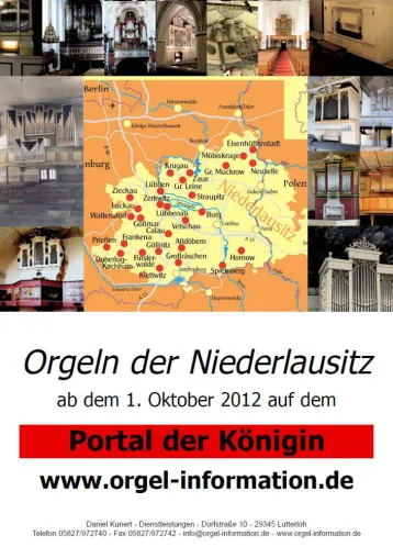 Die Orgeln der Niederlausitz Bild: Die Orgeln der Niederlausitz
