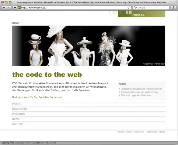 Online-Agentur CODE64 positioniert sich neu im Web Bild: Online-Agentur CODE64 positioniert sich neu im Web