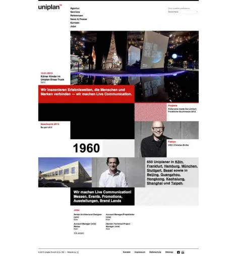 Bild: Web Refresh für Uniplan von superReal