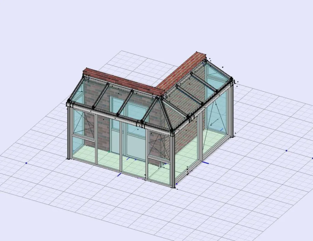 Planung in 3-D  eine Ecklösung für den Eingangsbereich