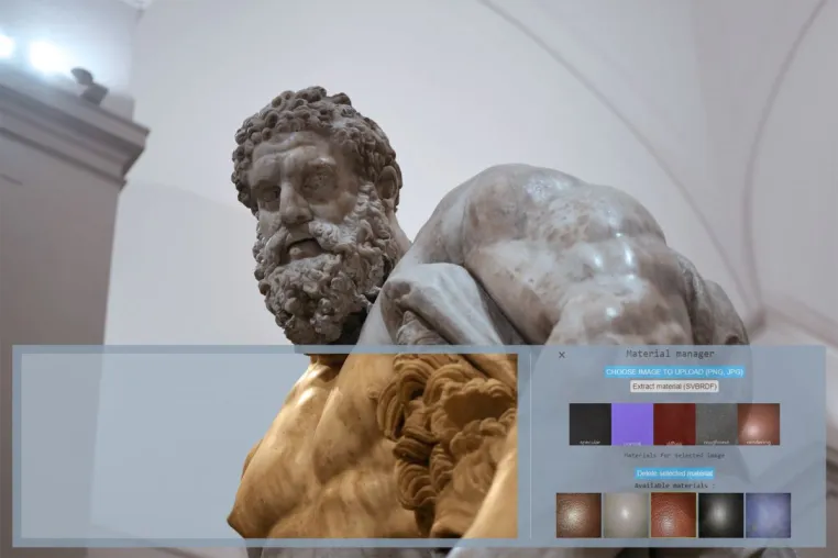 Bild: Software des Fraunhofer IGD: mit KI Farben antiker Kunstwerke rekonstruieren