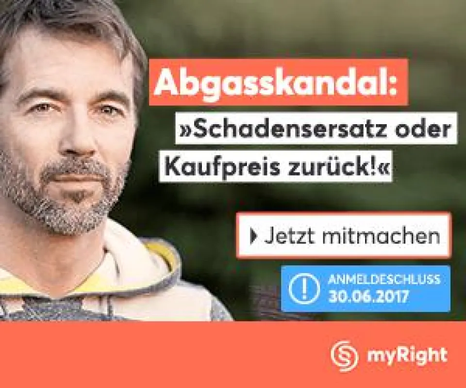 myRight reicht neue Musterklagen gegen VW ein