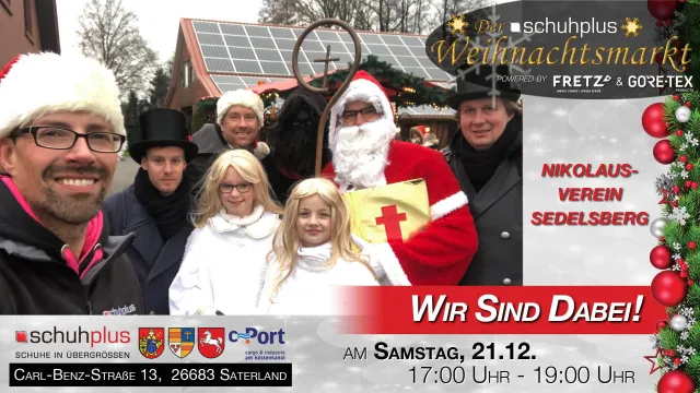 Nikolaus, Knecht Ruprecht und Engel beim ersten schuhplus - Weihnachtsmarkt in Sedelsberg Bild: Nikolaus, Knecht Ruprecht und Engel beim ersten schuhplus - Weihnachtsmarkt in Sedelsberg