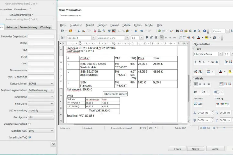 Bild: Kostenlose Buchhaltungssoftware funktioniert "out of the box" und in Kanada