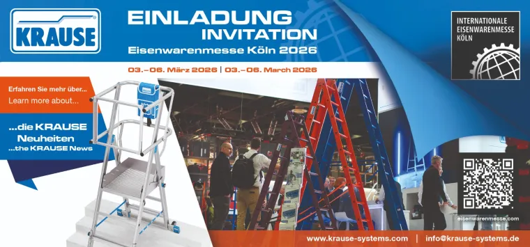 Bild: WORK HARD! ROCK HARD! – KRAUSE auf der EISENWARENMESSE 2026 in Köln