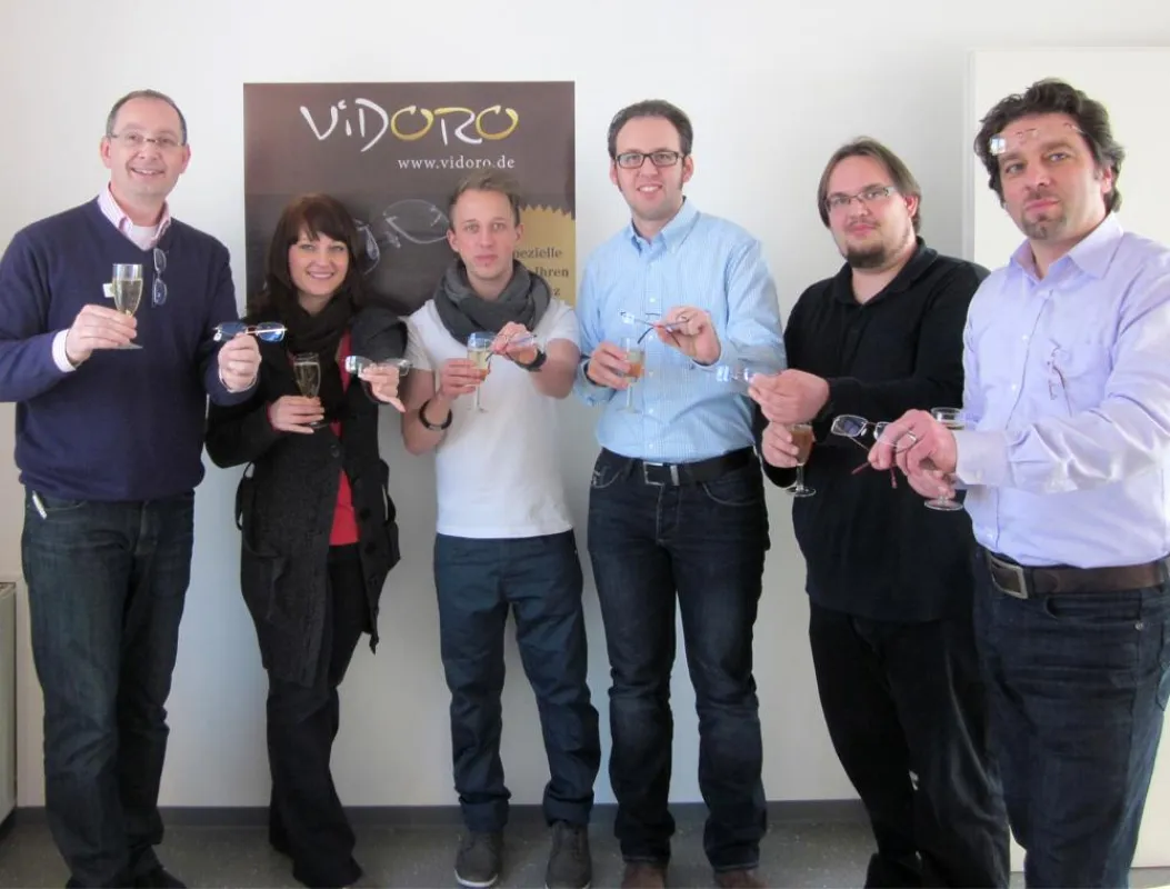 Das ViDORO-Team kurz vor dem Launch
