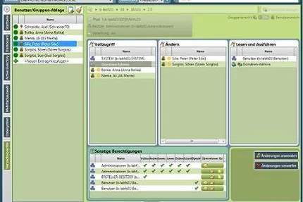 Rechtevergabe per Drag and Drop Bild: Rechtevergabe per Drag and Drop