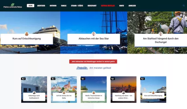 Bild: Meine schönste Reise - eine neue Blog-Plattform für jeden Reisefreund