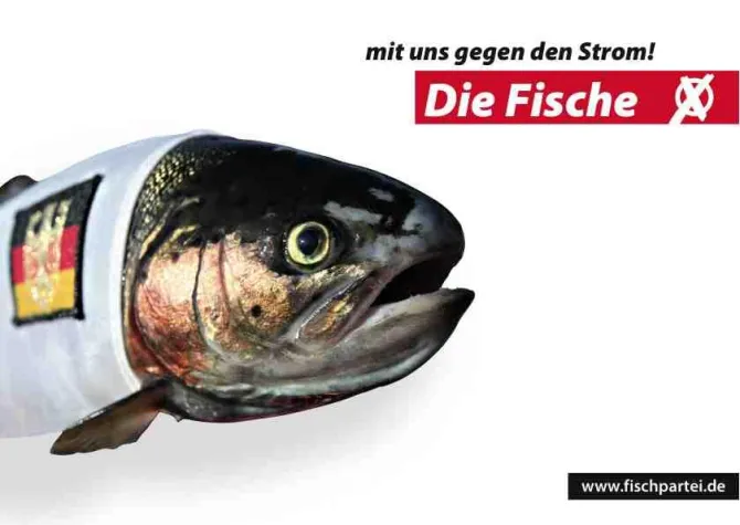 Neu gegründete „Fischpartei“ attackiert Merkel, Steinmeier & Co Bild: Neu gegründete „Fischpartei“ attackiert Merkel, Steinmeier & Co