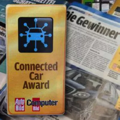 clever-tanken gewinnt den 1. Platz in der Kategorie Beste App des Connected Car Awards. Bild: clever-tanken gewinnt den 1. Platz in der Kategorie Beste App des Connected Car Awards.