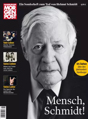 Bild: Mensch, Schmidt! Hamburger Morgenpost würdigt Helmut Schmidt mit Sonderheft