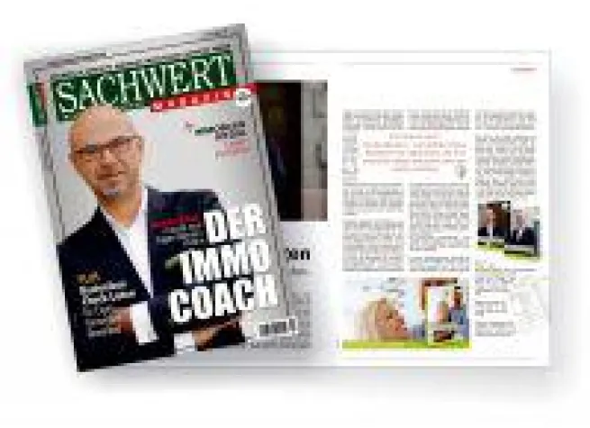Bild: Hakan Citak "Der ImmoCoach" im Sachwert Magazin auf Titelseite