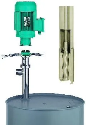 Bild: Handling von Chemikalien in Transportbehältern und mehr - Fasspumpen in modularer Bauweise