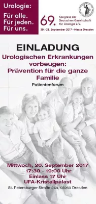 Bild: Prävention für die ganze Familie: Urologen laden zu Patientenforum in Dresden