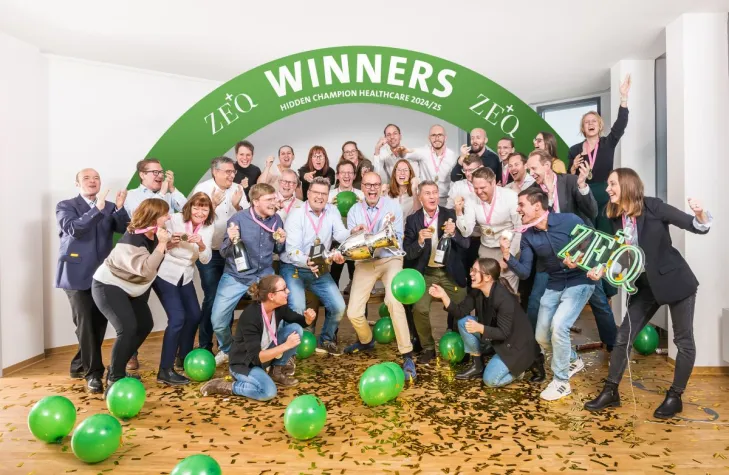 Bild: ZEQ als Hidden Champion Healthcare ausgezeichnet