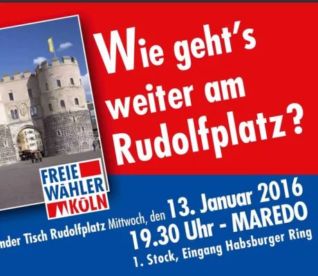 Freie Wähler in Köln fragen: Wie geht es weiter am Rudolfplatz? Bild: Freie Wähler in Köln fragen: Wie geht es weiter am Rudolfplatz?