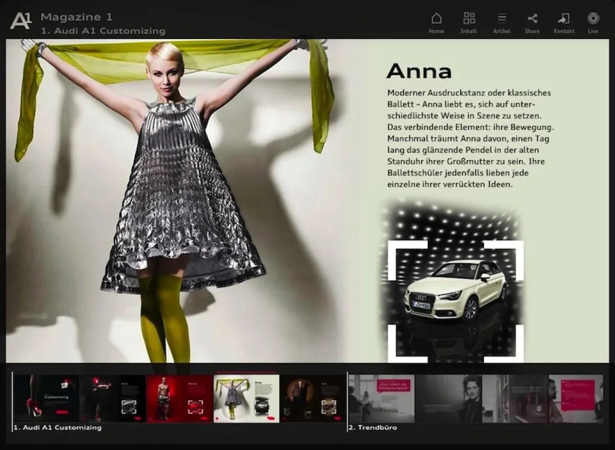 Imposante Bildstrecken, Videos und Animationen machen den Inhalt des Magazin erlebbar.