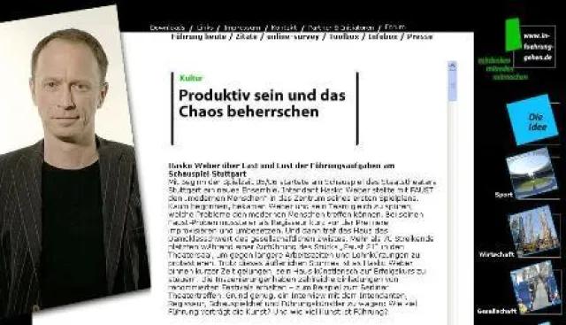 Bild: Hasko Weber über Führung im Theater