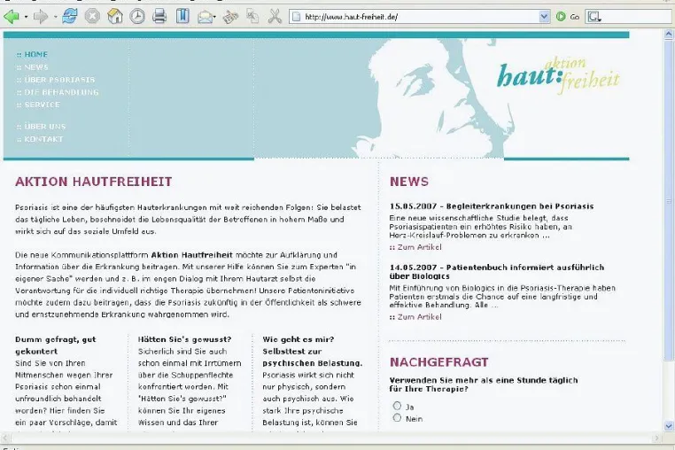 Bild: Schuppenflechte: Neues Kommunikationsportal \"Aktion Hautfreiheit\"