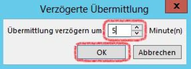 Bild: Wie verzögert man den E-Mail-Versand um wenige Minuten? - Der QualityHosting-Outlook-Tipp