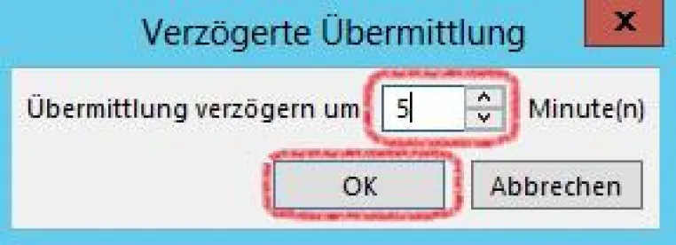 Bild: Wie verzögert man den E-Mail-Versand um wenige Minuten? - Der QualityHosting-Outlook-Tipp