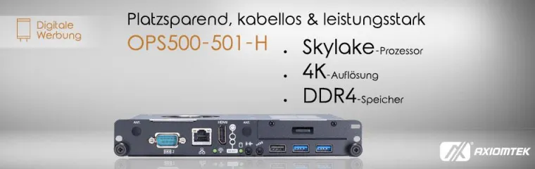 Der OPS500-501-H – Platzsparend, kabellos und leistungsstark Bild: Der OPS500-501-H – Platzsparend, kabellos und leistungsstark