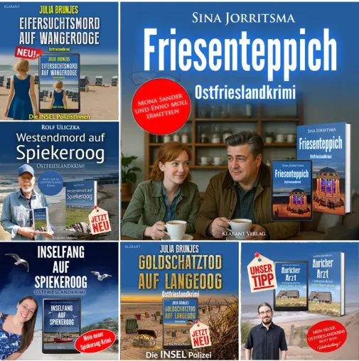 Bild: Klarant Verlag - die Nr. 1 für Ostfrieslandkrimis!